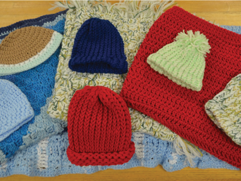 Chrocheted Hats and Blankets Donated to CCMH NICU