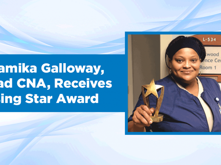 Shamika Galloway, Lead CNA, Receives Rising Star Award