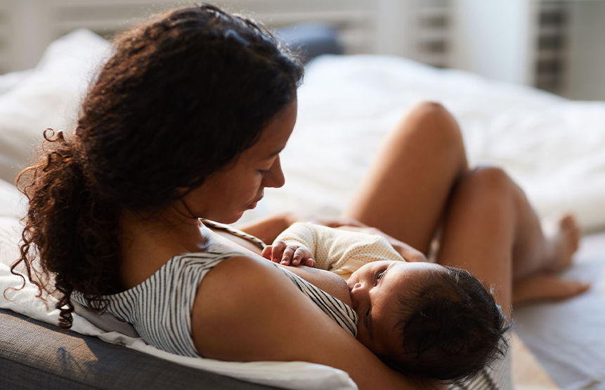 Mother breastfeeding her baby