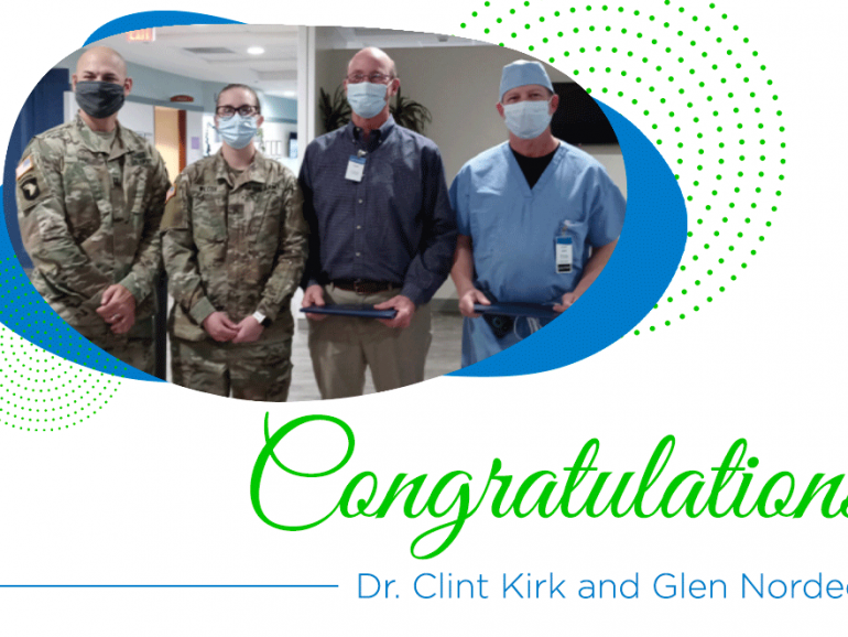Congratulations Dr. Clint Kirk and Glen Nordeen