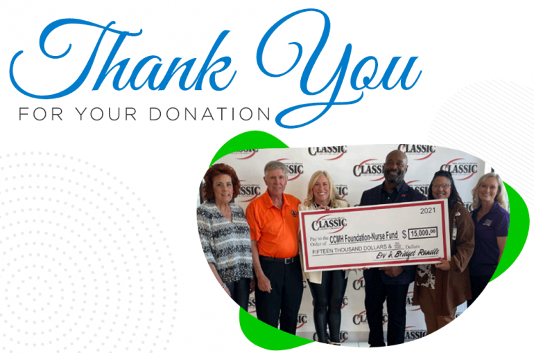 Classic Lawton Chevrolet Donates to the CCMH Foundation
