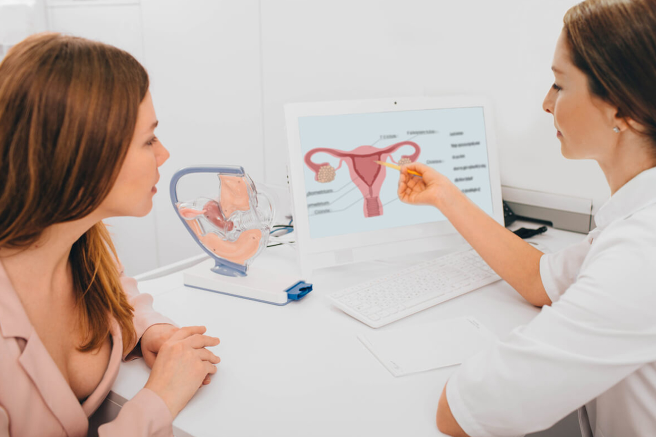 doctor discussing female health issues with patient