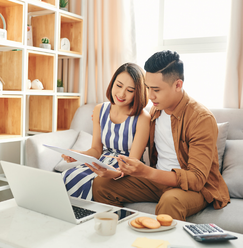 MD save couple looking at papers